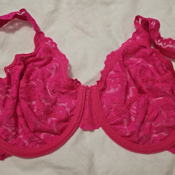 Pink Floral Lace‎ Underwire Bra - Picture 4 of 5